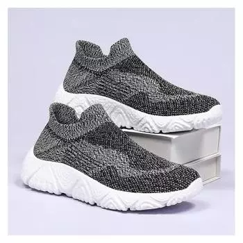 Стильные кроссовки Slip-on для мужчин, дышащие мужские кроссовки для бега на открытом воздухе, мягкие, удобные, теннисные туфли Masculino, суперлегкие, износостойкие 35