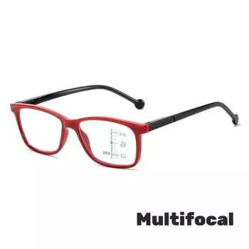 Стильные мультифокальные очки с блокировкой синего света для пресбиопии в стиле ретро, сверхлегкие очки для чтения, мужские и женские винтажные очки для ближнего и дальнего света 1