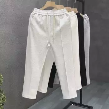 Стильные мужские летние брюки на шнурке — универсальная и удобная повседневная одежда Nine-Point 3XL белый