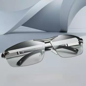 Стильные мужские поляризованные немецкие солнцезащитные очки: Модный, устойчивый к радиации, меняющий цвет, идеально подходит для вождения и рыбалки