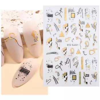 Стильные наклейки для ногтей Креативные легкие DIY 4