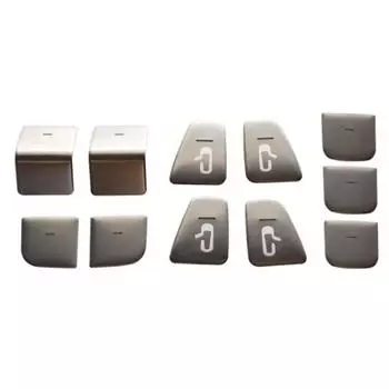 Стильные наклейки на кнопки подъема двери автомобиля из АБС-пластика для Tesla Model 3 Y защитите и усовершенствуйте свои кнопки серебряный