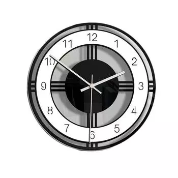 Стильные настенные часы, бесшумные прозрачные акриловые часы для дома, гостиной чёрный
