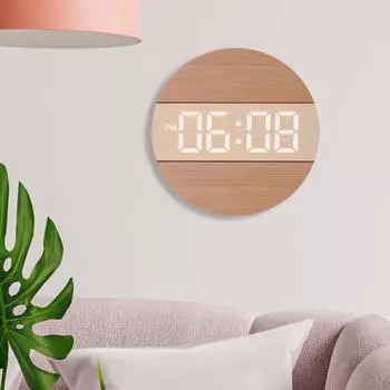 Стильные настенные часы с регулируемой яркостью для дома и офиса хаки