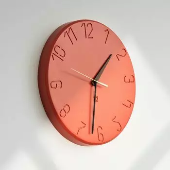 Стильные настенные скандинавские милые настенные маятниковые настенные гостиная столовая диаметр оранжевые часы, стиль, часы, аналоговые, механизм, бесшумные, белые, часы, простые, оранжевый