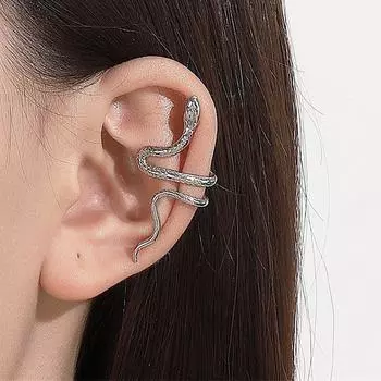 Стильные непроколотые серьги-каффы в форме змеи для женщин Snake ear clip
