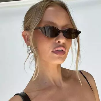 Стильные нишевые овальные солнцезащитные очки Nerd, вогнутые солнцезащитные очки с защитой от ультрафиолета для мужчин и женщин