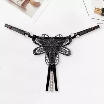 Стильные однотонные женские трусы с открытой попоной и низкой талией для сна