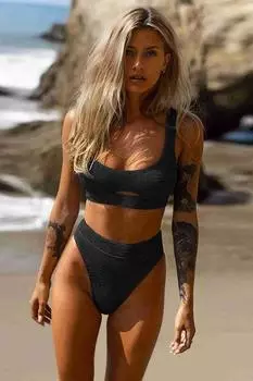 Стильные плавки бикини Angelsin, черные