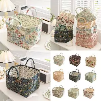 Стильные плетеные корзины для хранения из полиэстера, плетеный вручную чехол для хранения вещей для домашнего хозяйства, небольшие декоративные предметы для ежедневного использования 9