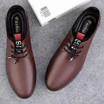Стильные повседневные кожаные туфли для мужчин, роскошные брендовые мужские туфли для вождения, удобные мужские кроссовки, классические мужские туфли со шнуровкой без застежек 38 коричневый