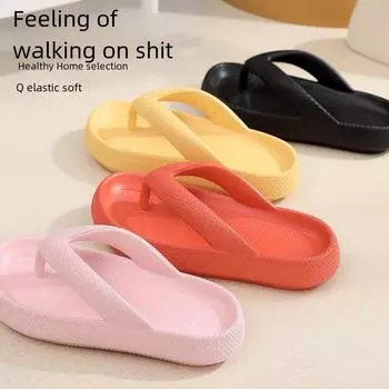 Стильные повседневные шлепанцы EVA Flat Flip Flops - Мягкая подошва, модные уличные сандалии для пар 36/37 (240mm) чёрный