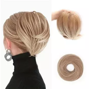 Стильные пучки для волос с высокой эластичной резинкой, идеально подходящие для прямых и вьющихся волос, простые в использовании накладные пряди для волос - аксессуары для волос для женщин 20cm