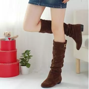 Стильные сапоги до колена, женские резиновые сапоги, резиновая обувь для отдыха на природе, женские сапоги больших размеров 35-43, Botas rty6 7 коричневый