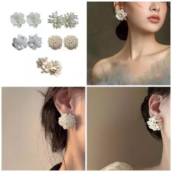 Стильные серьги-гвоздики, уникальные серьги, легкие серьги-гвоздики, удобные украшения для ушей, текстура ABS, подходящая для различных нарядов 3