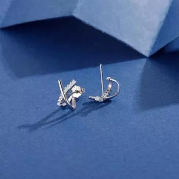 Стильные серьги из стерлингового серебра 925 пробы, классические серьги-кресты, модные брендовые универсальные серьги с буквой X 925 Silver