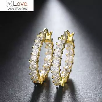 Стильные серьги-кольца для женщин, модные женские ослепительные циркониевые аксессуары для вечеринок, нежные роскошные круглые серьги, ювелирные изделия