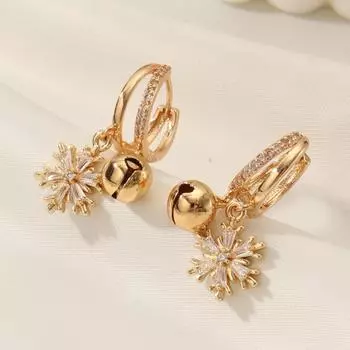Стильные серьги-подвески в форме снежинки для женщин 2025 года, новые модные серьги, аксессуары для свадебной вечеринки, подарки белый
