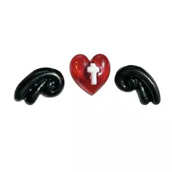 Стильные серьги-пусеты для хряща хеликса и трагуса в виде крыла и звезды, гвоздики для козелка уха, модные аксессуары для ушей, украшения для тела красный