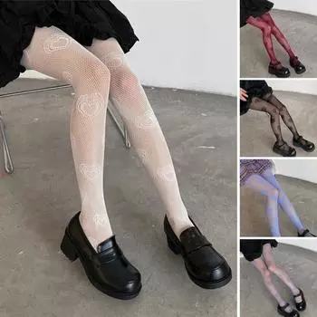 Стильные тонкие колготки для ночного клуба белый