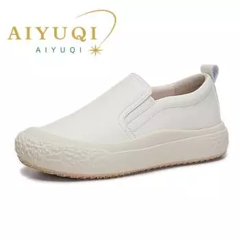 Стильные туфли Fisherman Shoes Женские туфли на плоской подошве Slip-on Женские туфли Slip-ons Нескользящие женские туфли из натуральной кожи 35