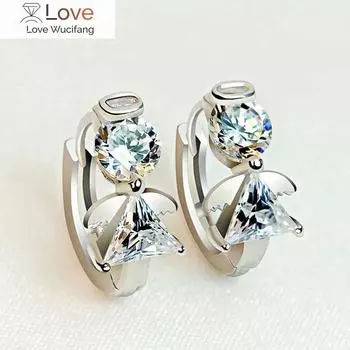 Стильные угловые серьги-кольца для женщин, элегантные женские модные свадебные украшения для вечеринок, повседневные, ослепительные, циркониевые, подарок