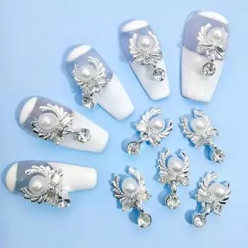 Стильные украшения для ногтей со сверкающей поверхностью и привлекательным 3D визуальным эффектом F