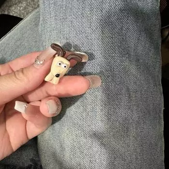 Стильные ювелирные изделия из акрила для мужчин и женщин, кольцо с мультяшным животным, эмалированное кольцо с рисунком аниме, кольцо с ягненком