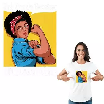 Стильные женские термонаклейки, полосатые джинсы, нашивки, термопресс, аппликация, аксессуары «сделай сам», железные переводные картинки 18.4x25cm