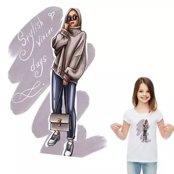 Стильные женские термопрессовые термопрессы с аппликацией, модные джинсы, аксессуары «сделай сам», наклейки в полоску, наклейки для девочек, которые можно стирать 4.7x7cm