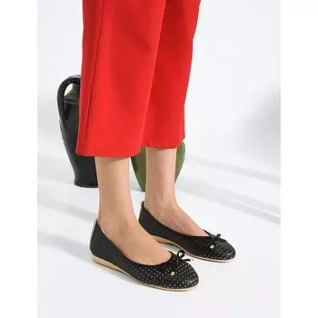 Стильные женские туфли на плоской подошве с дышащей комфортной подошвой с лазерной резкой 001-115-23