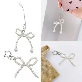 Стильный бисерный бант-звезда телефон анти-потеряющаяся цепочка ювелирные изделия ручной работы бант-телефон шнурок для модных людей T1