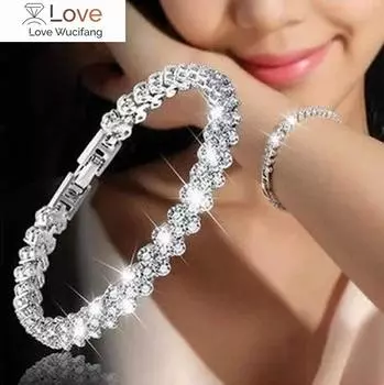 Стильный браслет из кристаллов, женские браслеты из натурального циркония, браслеты с украшением в виде сверла, статья для женщин, прекрасная