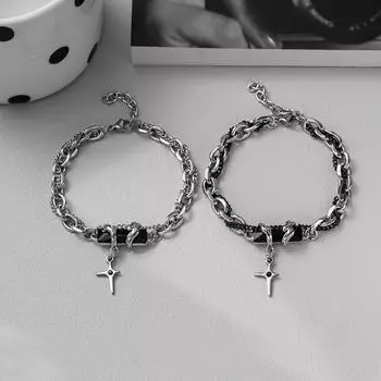 Стильный браслет из титановой стали, не выцветает, браслет-звезда.