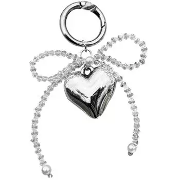 Стильный брелок-бантик, модная подвеска в виде сердца на сумку, брелок для телефона, элегантный аксессуар для девочек и женщин A