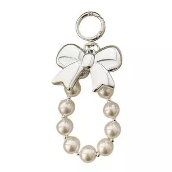 Стильный брелок-бантик с бисером и бабочкой, подвеска-узел для женских сумок и рюкзаков, красочный брелок-украшение серебряный