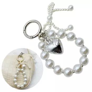 Стильный брелок-бантик с искусственным жемчугом, кулон-бабочка для женских сумок и рюкзаков, красочный брелок для сумки, украшение золотой