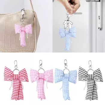 Стильный брелок-бантик с искусственным жемчугом, бантики, подвеска для женских сумок и рюкзаков, красочный брелок для сумки, украшение красный