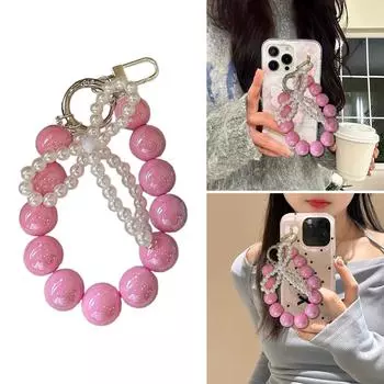 Стильный брелок-бантик с искусственным жемчугом, бантики, подвеска для женских сумок и рюкзаков, красочный брелок для сумки, украшение синий