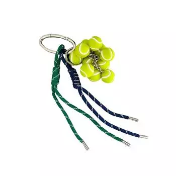 Стильный брелок для ключей в теннисном стиле, идеально подходящий для активных пар и ценителей моды. Элегантный фитнес-аксессуар - брелок для ключей разноцветный
