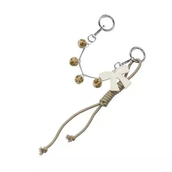 Стильный брелок для сумки в виде бантика из искусственной кожи для женщин с помпонами, кисточками и цепочкой для сумки через плечо для украшения A