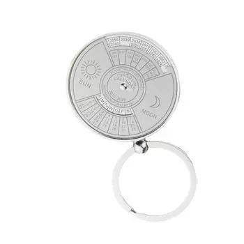 Стильный брелок-вечный календарь с функцией компаса. Портативный для управления датами и ежедневного использования на открытом воздухе. 16