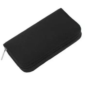 Стильный чехол для хранения карт памяти SD SDHC MMC CF Micro SD, чехол-держатель, кошелек, высококачественные сумки большой емкости One Size чёрный