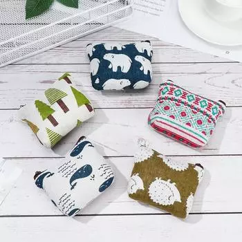 Стильный чехол для наушников, парусиновый кошелек для монет, небольшой кошелек на молнии, дорожная косметичка с рисунком животных