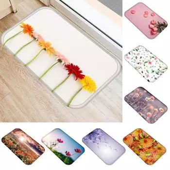 Стильный цветочный противоскользящий коврик для гостиной, ванной комнаты, напольный коврик, домашний декор