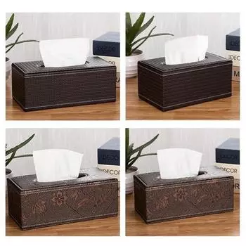 Стильный держатель для салфеток из искусственной кожи, домашний автомобильный чехол для салфеток, сумка для хранения бумаги Large B.