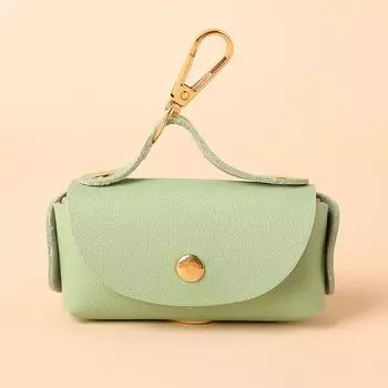 Стильный держатель для сумки для домашних животных, кожаный держатель для сумки для домашних животных с дозатором для сумок для собак, портативный органайзер для сумки для собачьих какашек, товары для животных