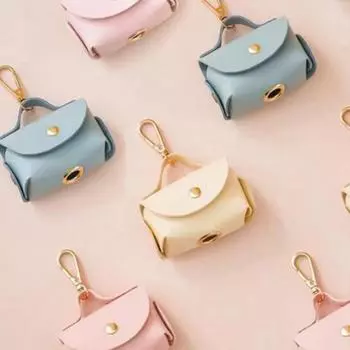 Стильный держатель для сумки для домашних животных из искусственной кожи, держатель для сумки для какашек для домашних животных с диспенсером для сумок для собак, портативная сумка для собачьих какашек, органайзер, принадлежности для домашних животных беж