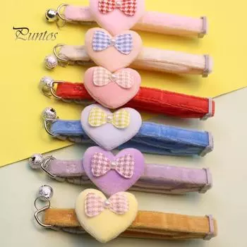 Стильный дизайн пряжки, универсальный ошейник для кошек, мультяшный питомец, кошка, собака, ошейник в форме сердца, товары для животных фиолетовый