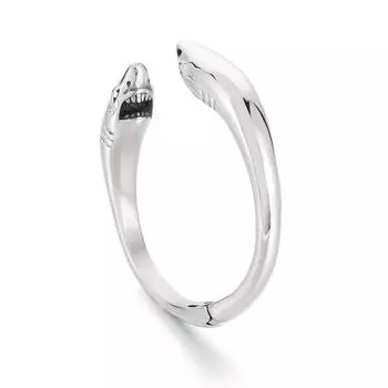 Стильный глянцевый открытый браслет из нержавеющей стали с двойным дельфином для мужчин